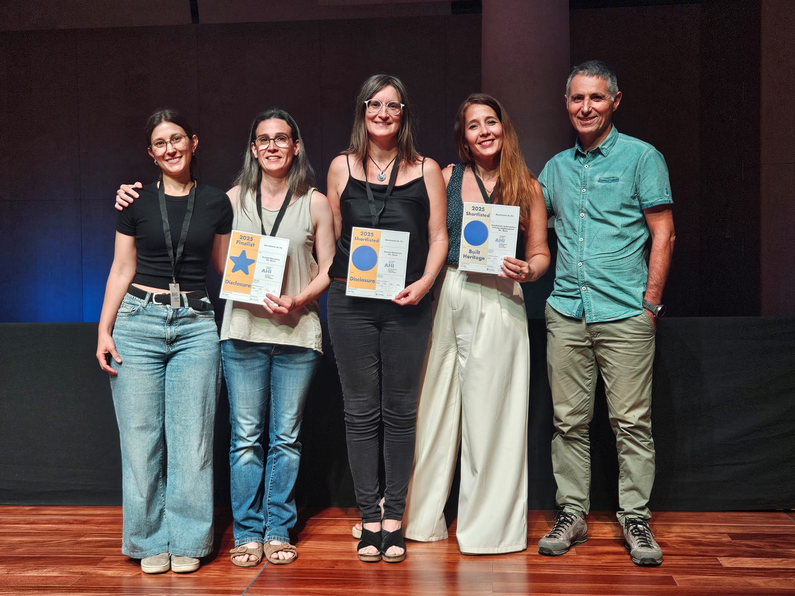 L’equip tècnic de l’àrea de Territori a l’entrega de premis